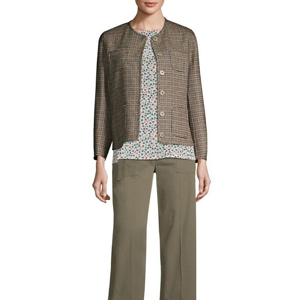 NWT Weekend Max Mara Virgin Wool Womens Borneo Jacket, Brown, 12 MSRP $725 - Picture 2 of 8